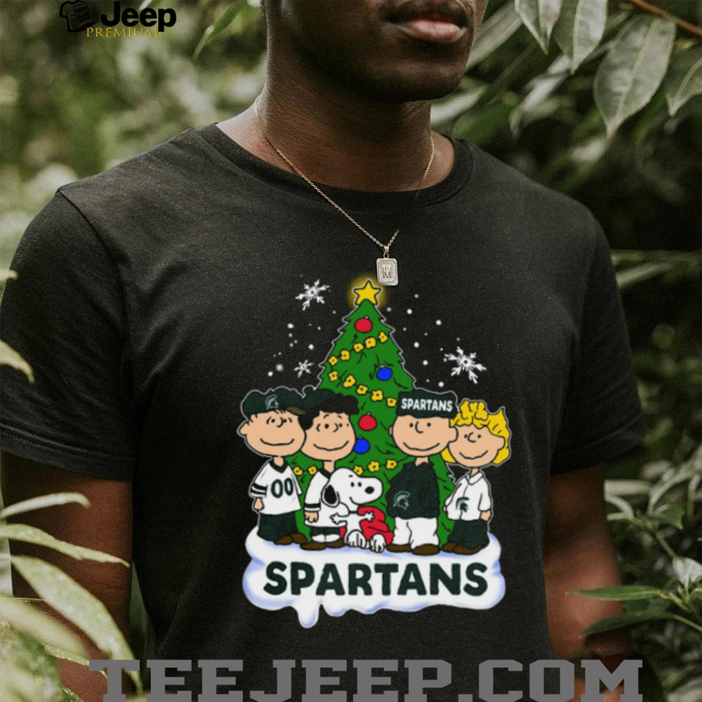 Spartans Peanuts Snoopy and Friends Christmas Shirt Spartans Peanuts Snoopy and Friends Christmas Shirt