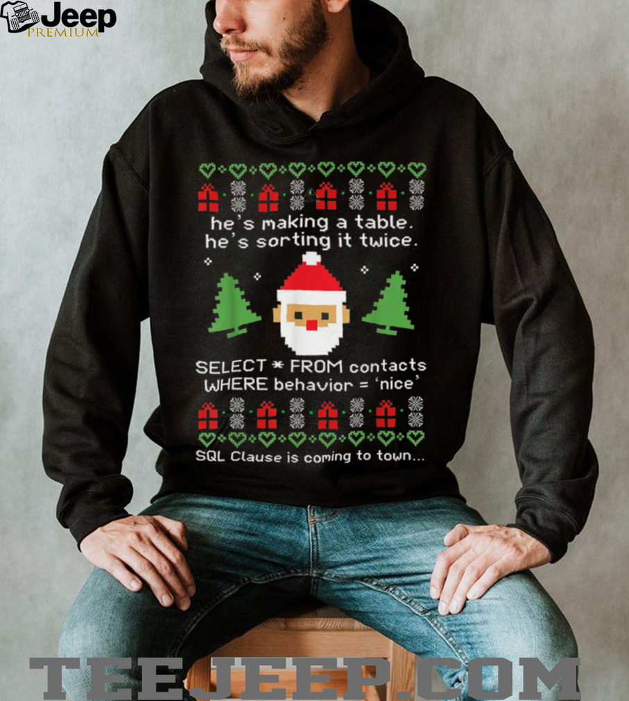 Sql Clause Is Coming to Town T Shirt Sql Clause Is Coming to Town T Shirt