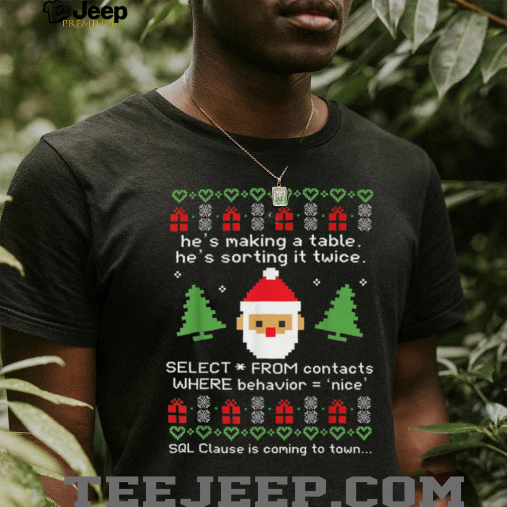 Sql Clause Is Coming to Town T Shirt Sql Clause Is Coming to Town T Shirt
