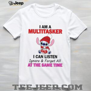 Stitch I am a multitasker I can listen ignore and forget all at the same time Christmas shirt