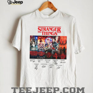Stranger Things S1 S5 Vintage Graphic Movie signature shirt