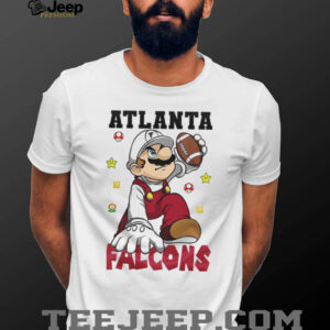 Super Mario Bros. x Atlanta Falcons NFL Crossover T Shirt Super Mario Bros. x Atlanta Falcons NFL Crossover T Shirt