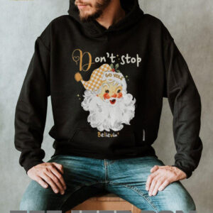 Tennessee Volunteers Santa Claus don’t stop Go Vols believin’ Merry Christmas shirt