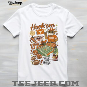 Texas Longhorns mascot Hook ‘Em Horns Football NFL vintage shirt
