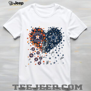 Texas Sports Fan Heart T Shirt