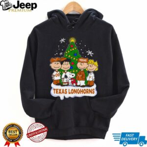 Texax Longhorns Peanuts Snoopy and Friends Christmas T Shirt