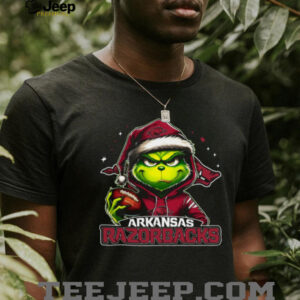 The Grinch Razorbacks Football Christmas Shirt
