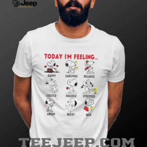 Today I'm Feeling Happy Carefree Relaxed Excited Focused Stressed Angry Bees Meh T Shirt