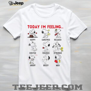 Today I'm Feeling Happy Carefree Relaxed Excited Focused Stressed Angry Bees Meh T Shirt