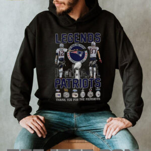 Tom Brady and Rob Gronkowski New England Patriots NFL Legends signature thank you for the memories shirt