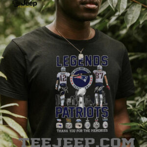 Tom Brady and Rob Gronkowski New England Patriots NFL Legends signature thank you for the memories shirt