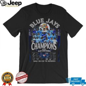Toronto Blue Jays Baseball All Team 3x World Series Champions signatures shirt