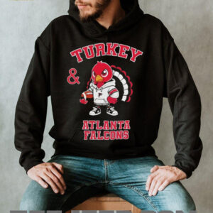 Turkey and Atlanta Falcons Football NFL Happy Thanksgiving shirt