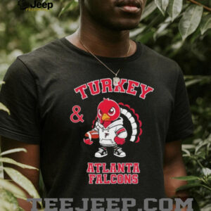 Turkey and Atlanta Falcons Football NFL Happy Thanksgiving shirt