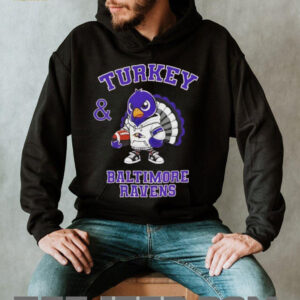 Turkey and Baltimore Ravens Football NFL Happy Thanksgiving shirt