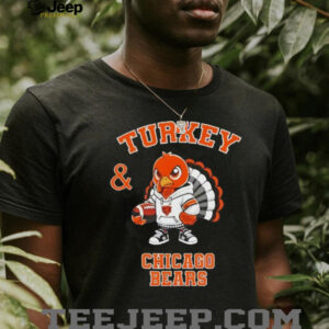 Turkey and Chicago Bears Football NFL Happy Thanksgiving shirt