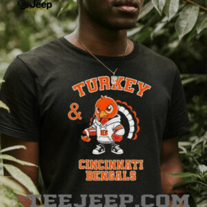Turkey and Cincinnati Bengals Football NFL Happy Thanksgiving shirt