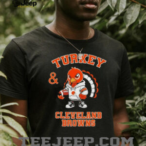 Turkey and Cleveland Browns Football NFL Happy Thanksgiving shirt