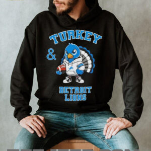 Turkey and Detroit Lions Football NFL Happy Thanksgiving shirt