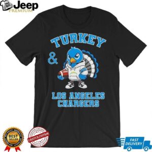 Turkey and Los Angeles Chargers Football NFL Happy Thanksgiving shirt