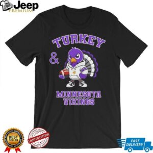 Turkey and Minnesota Vikings Football NFL Happy Thanksgiving shirt