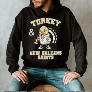 Turkey and New Orleans Saints Football NFL Happy Thanksgiving shirt