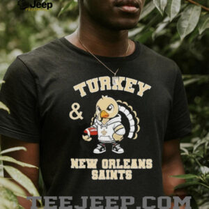 Turkey and New Orleans Saints Football NFL Happy Thanksgiving shirt