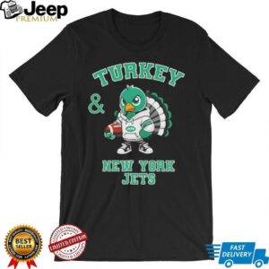 Turkey and New York Jets Football NFL Happy Thanksgiving shirt