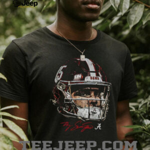 Ty Simpson helmet face Alabama Crimson Tide NFL Football 2025 shirt