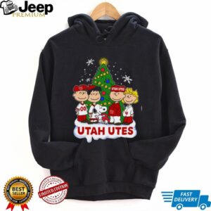 Utah Utes Wildcats Peanuts Snoopy and Friends Christmas Shirt