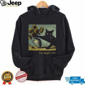 Van Gogh’s Cat Sunflowers Graphic Funny Art Parody shirt