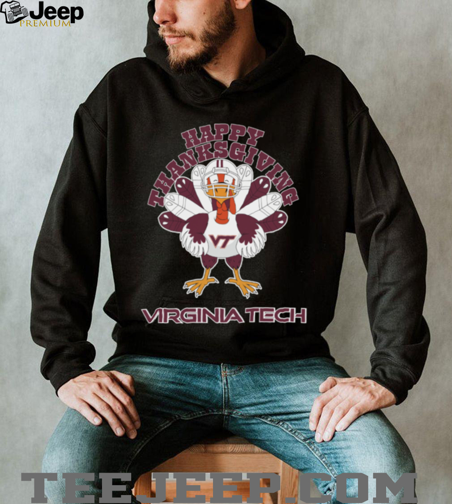 Virginia Tech Hokies Turkey Helmet Happy Thanksgiving Shirt Virginia Tech Hokies Turkey Helmet Happy Thanksgiving Shirt