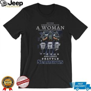 Walker III Darnold Smith Njigba Seattle Seahawks never underestimate a woman who understands football signatures shirt