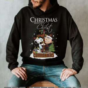 Washington Commanders Snoopy Begins With Christ And Friends Peanuts Christmas Shirt Washington Commanders Snoopy Begins With Christ And Friends Peanuts Christmas Shirt