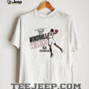 Windmill Jake Wilkins Georgia Bulldogs Basketball cartoon shirt