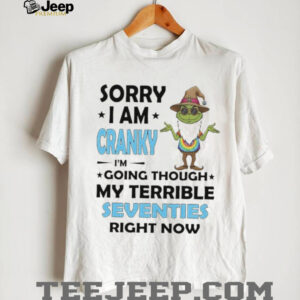 Wizard Grinch sorry I am cranky I’m going through my terrible seventies right now shirt