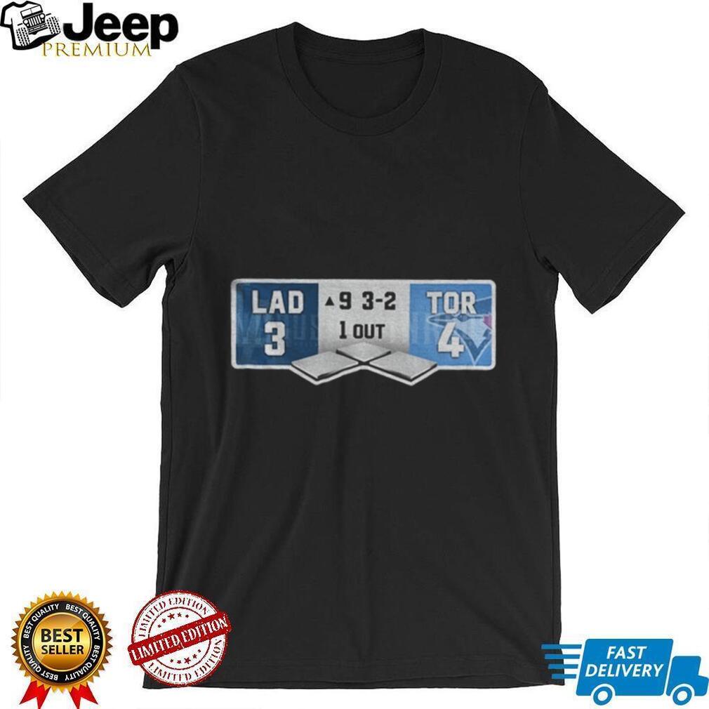 World Series Scoreboard Dodgers vs Blue Jays 3 4 shirt World Series Scoreboard Dodgers vs Blue Jays 3 4 shirt