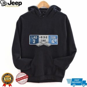 World Series Scoreboard Dodgers vs Blue Jays 3 4 shirt