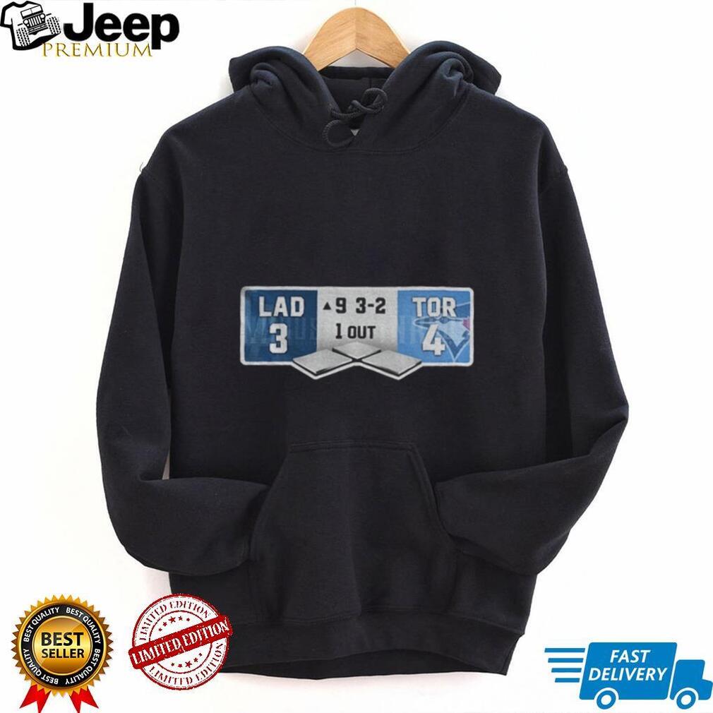 World Series Scoreboard Dodgers vs Blue Jays 3 4 shirt World Series Scoreboard Dodgers vs Blue Jays 3 4 shirt