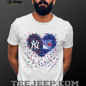 Yankees & Rangers Heartbeat Tee