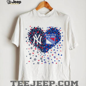 Yankees & Rangers Heartbeat Tee