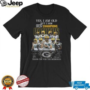 Yes I Am Old but I Saw 2010 Green Bay Packers Champions Thank You Signatures T Shirt