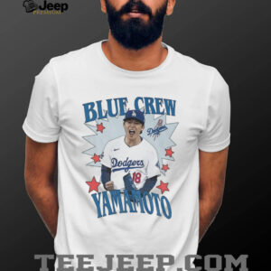 Yoshinobu Yamamoto Blue Crew Los Angeles Dodgers Baseball players World Series 2025 shirt