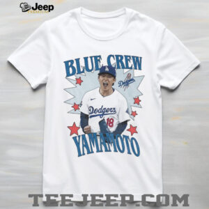 Yoshinobu Yamamoto Blue Crew Los Angeles Dodgers Baseball players World Series 2025 shirt