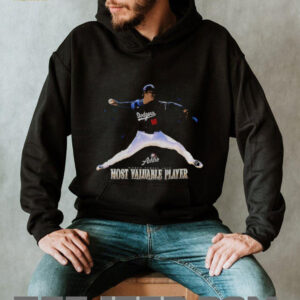 Yoshinobu Yamamoto baseball throw Los Angeles Dodgers World Series Most Valuable Player shirt