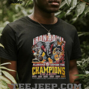 Alabama Crimson Tide Football Iron Bowl Champions 6 In A Row 2020 2025 shirt Alabama Crimson Tide Football Iron Bowl Champions 6 In A Row 2020 2025 shirt