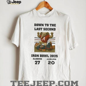 Alabama Crimson Tide football beat Auburn Tigers football Iron Bowl 2025 Game Day Down to the last second shirt Alabama Crimson Tide football beat Auburn Tigers football Iron Bowl 2025 Game Day Down to the last second shirt