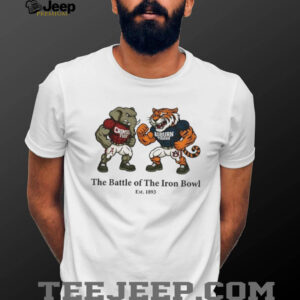 Alabama Crimson Tide vs Auburn Tigers mascot Game Day the battle of the Iron Bowl est 1893 shirt