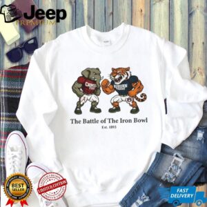 Alabama Crimson Tide vs Auburn Tigers mascot Game Day the battle of the Iron Bowl est 1893 shirt