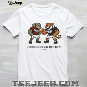 Alabama Crimson Tide vs Auburn Tigers mascot Game Day the battle of the Iron Bowl est 1893 shirt